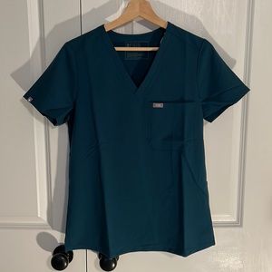 Figs Catarina One-Pocket Top in Caribbean Blue - NWT